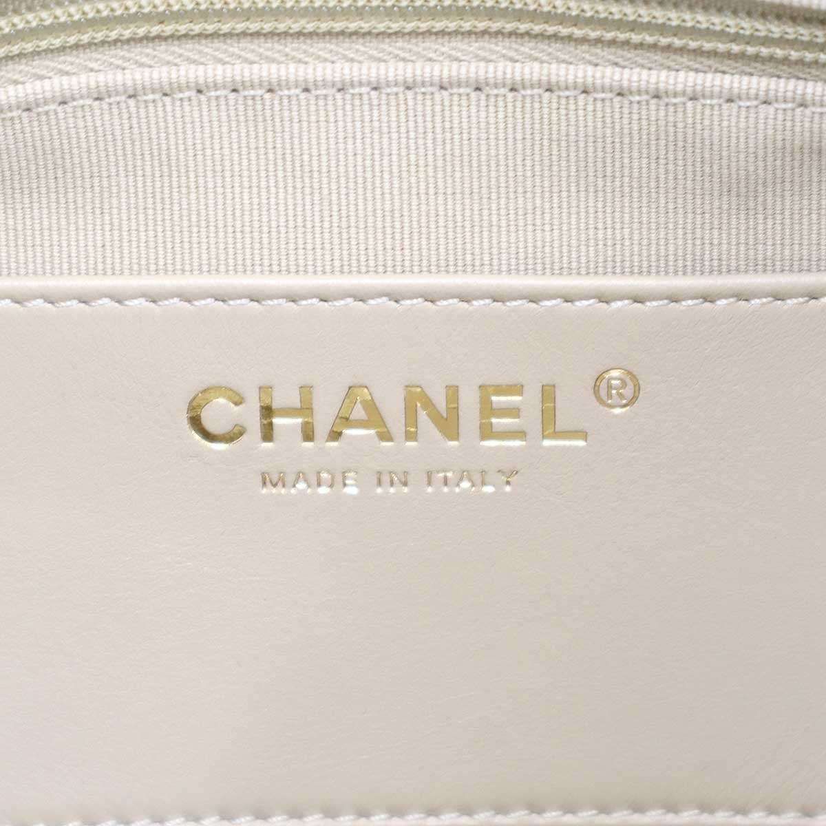 Chanel CC Pouch Shoulder Bag CC Logo Champagne Gold — view 5
