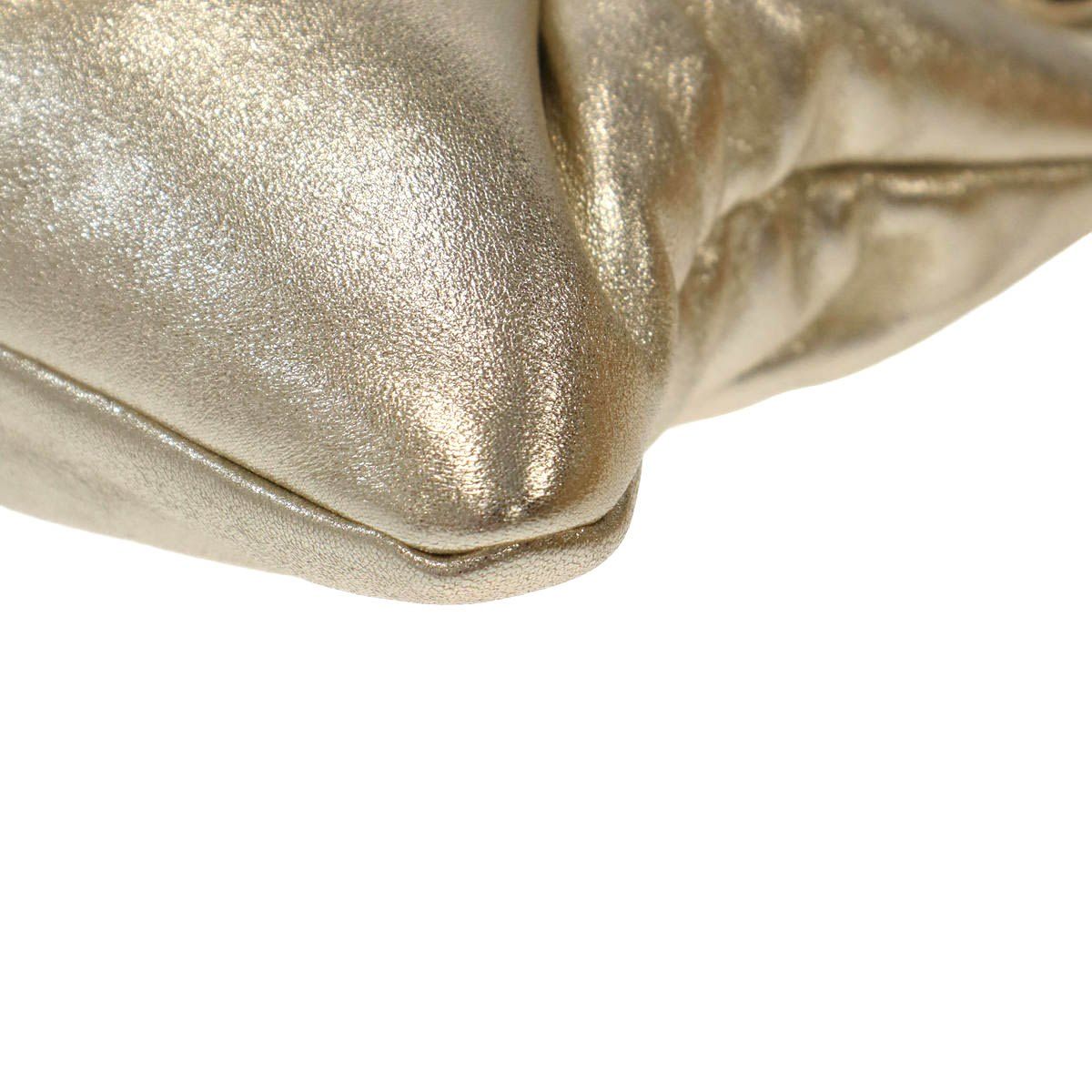 Chanel CC Pouch Shoulder Bag CC Logo Champagne Gold — view 7