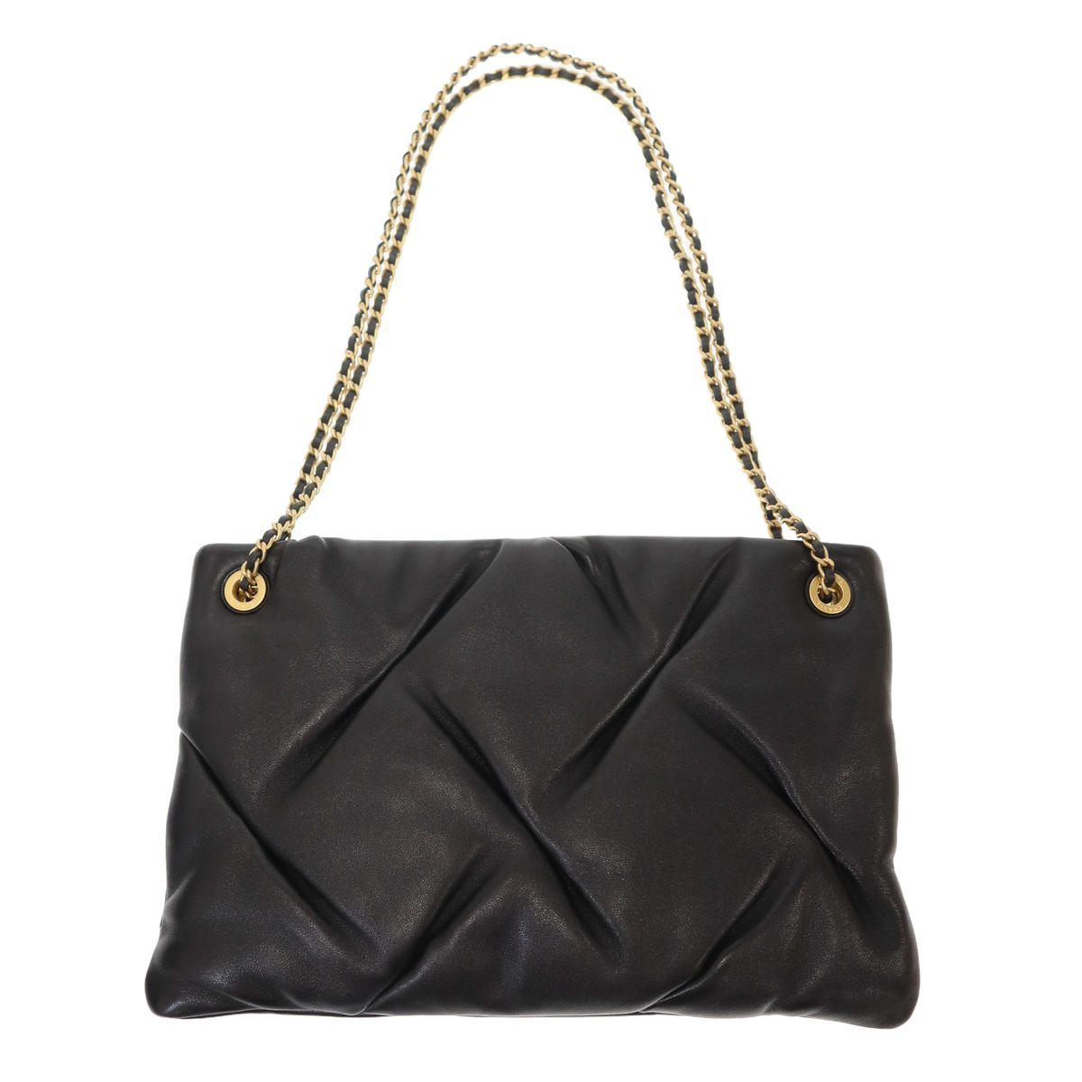 Chanel CC Lambskin Pouch Shoulder Bag CC Logo Black — view 2
