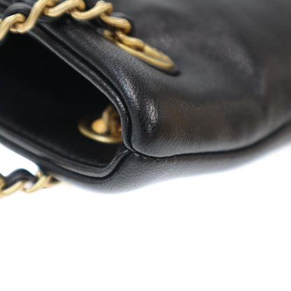 Chanel CC Lambskin Pouch Shoulder Bag CC Logo Black — view 8