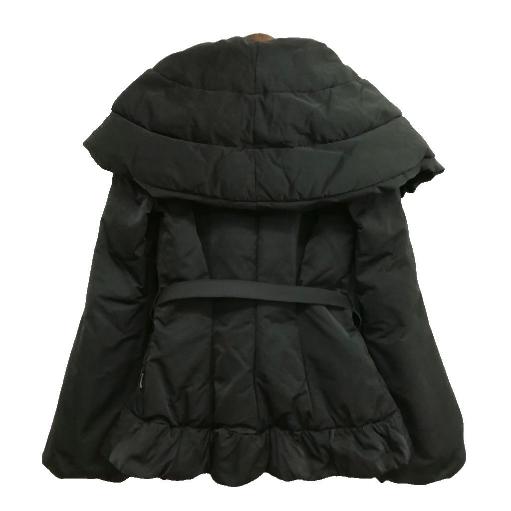 Moncler Premiere Down Coat Shawl Color with Belt Black 1 — view 4