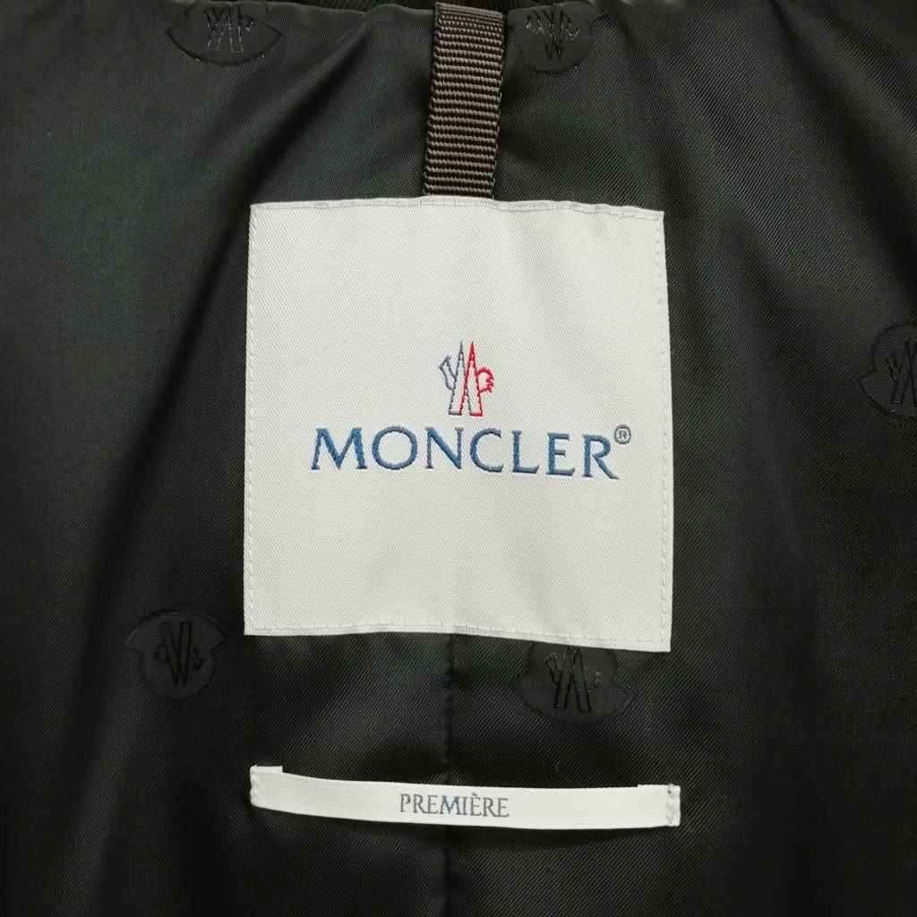 Moncler Premiere Down Coat Shawl Color with Belt Black 1 — view 7