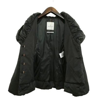Moncler Premiere Down Coat Shawl Color with Belt Black 1 — view 6