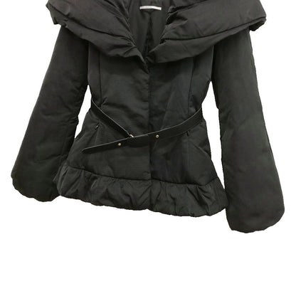 Moncler Premiere Down Coat Shawl Color with Belt Black 1 — view 2