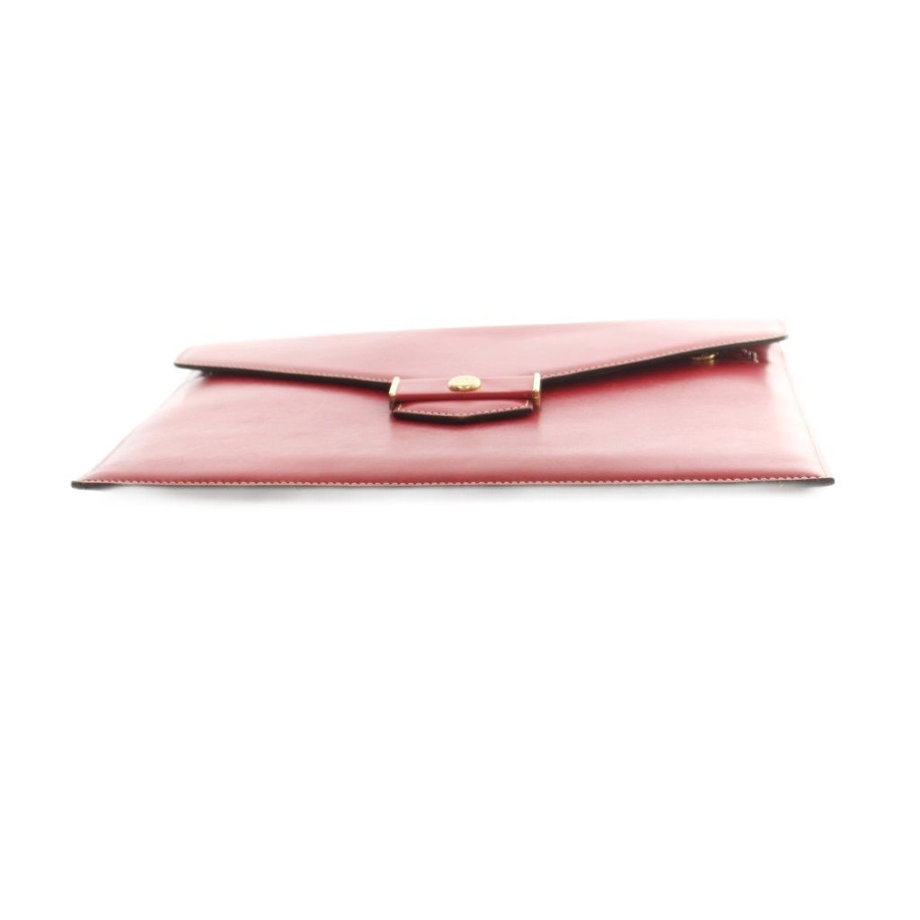 Dior Vintage Leather Clutch Flap Red OH — view 4
