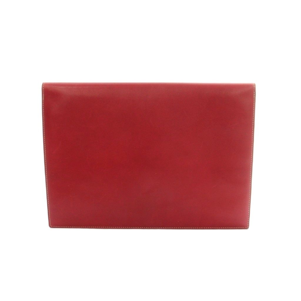Dior Vintage Leather Clutch Flap Red OH — view 2