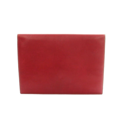 Dior Vintage Leather Clutch Flap Red OH — view 2