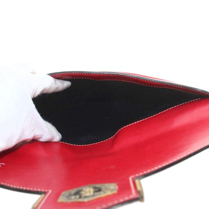 Dior Vintage Leather Clutch Flap Red OH — view 5