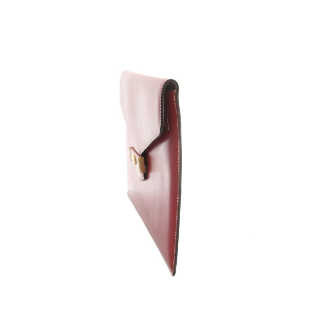 Dior Vintage Leather Clutch Flap Red OH — view 3