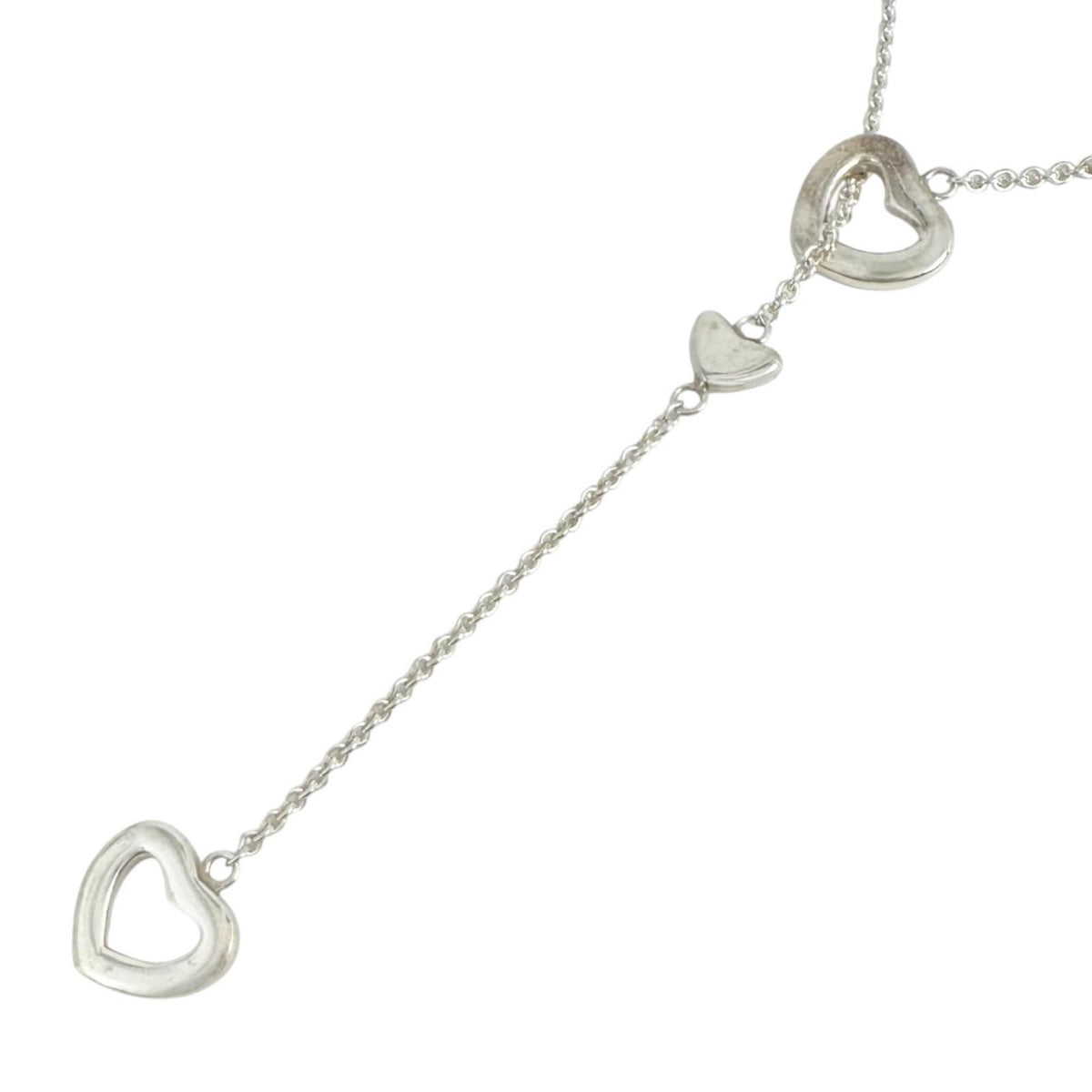 Tiffany & Co Heart Link Lariat Silver Necklace — view 2
