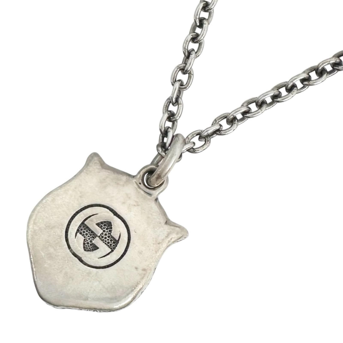 Gucci Cat Head Silver Necklace — view 2