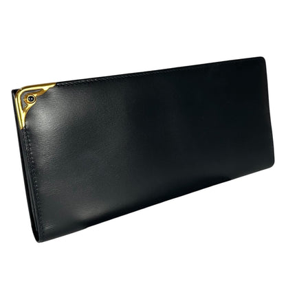 Cartier Sapphire Line Leather Black Wallet Gold — view 3