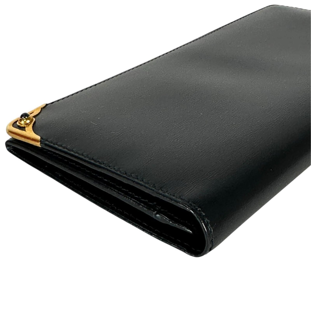 Cartier Sapphire Line Leather Black Wallet Gold — view 7