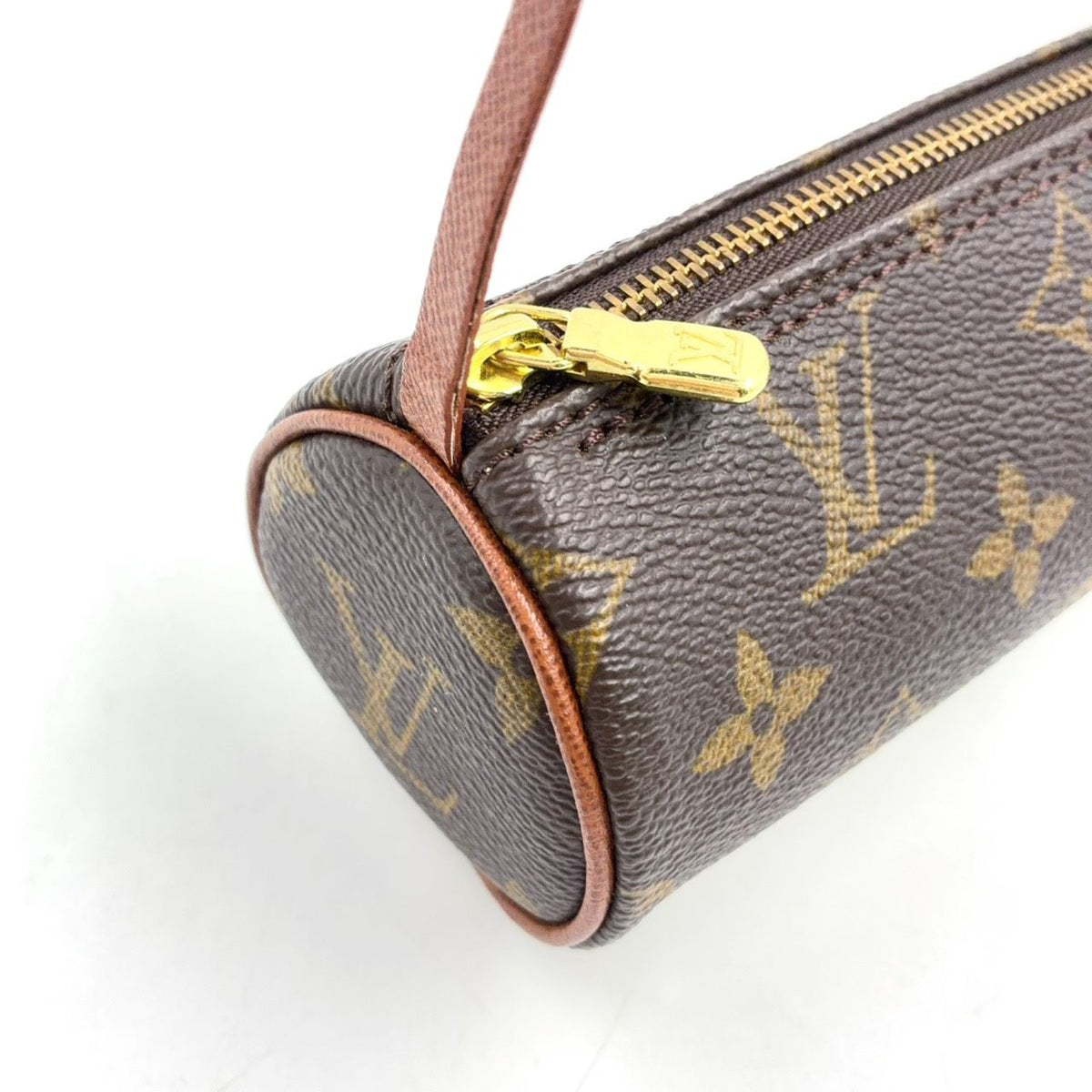 Louis Vuitton Papillon Leather Brown Light Pouch Gold — view 7