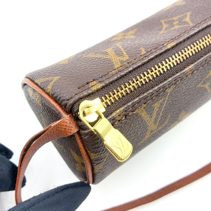 Louis Vuitton Papillon Leather Brown Light Pouch Gold — view 5
