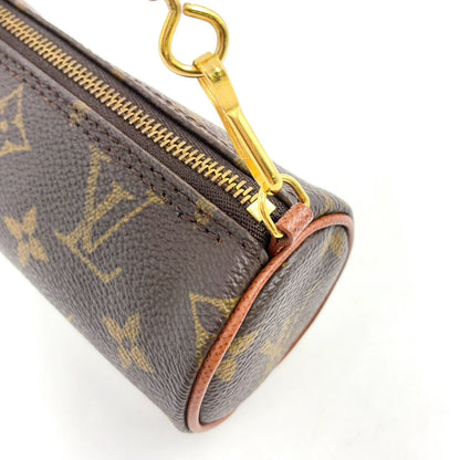 Louis Vuitton Papillon Leather Brown Light Pouch Gold — view 8
