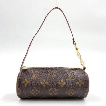 Louis Vuitton Papillon Leather Brown Light Pouch Gold