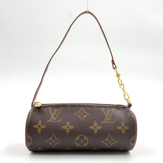 Louis Vuitton Papillon Leather Brown Light Pouch Gold