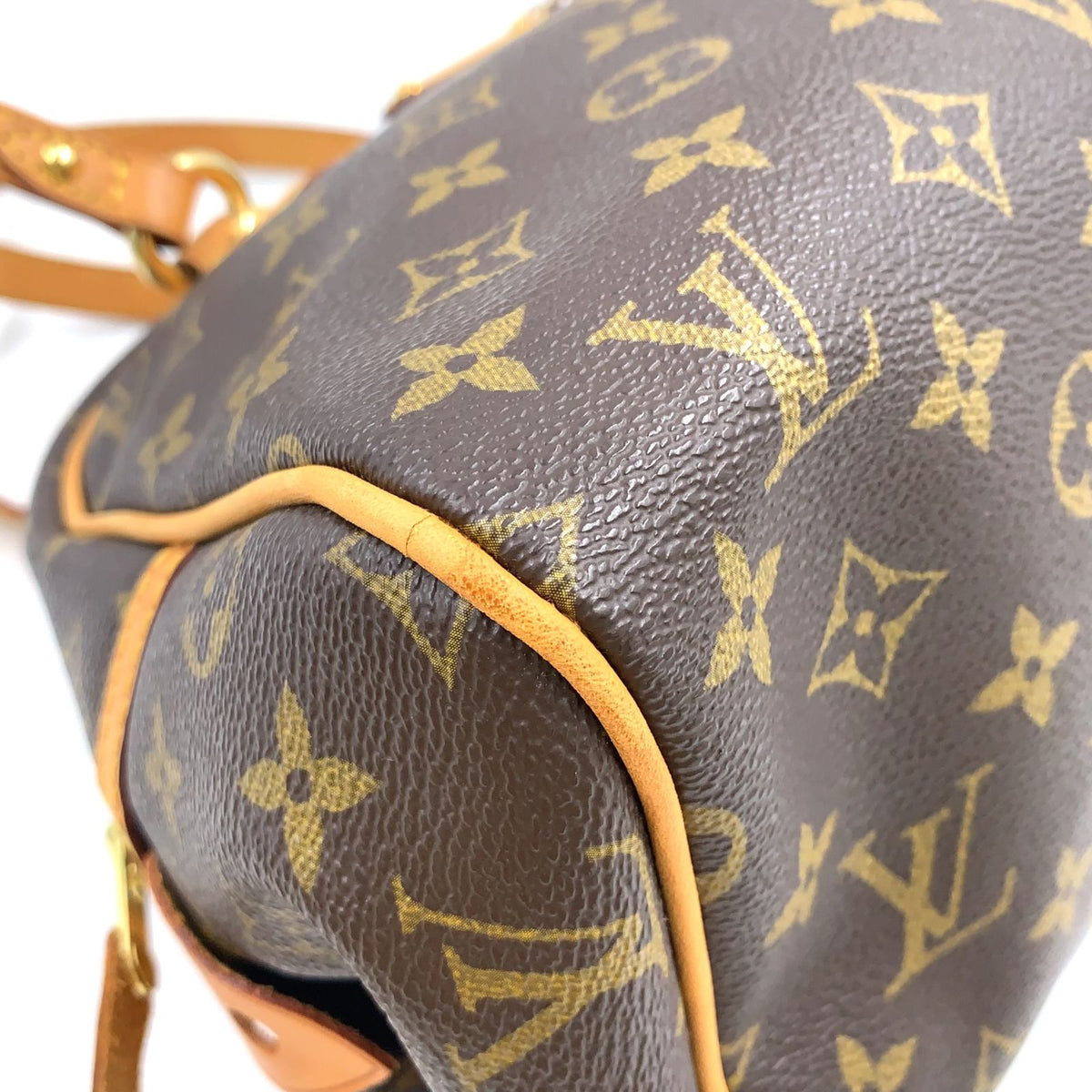 Louis Vuitton Montorgueil PM Monogram Leather Brown Light Shoulder Bag Gold — view 8