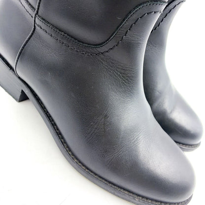 Chanel CC Logo Leather Black Boots — view 8