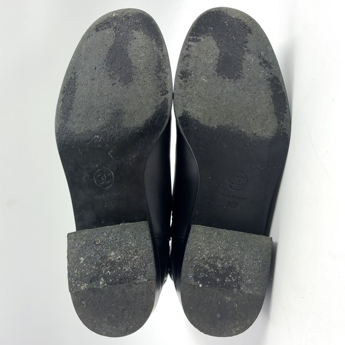Chanel CC Logo Leather Black Boots — view 5