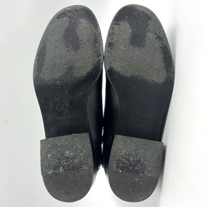 Chanel CC Logo Leather Black Boots — view 5