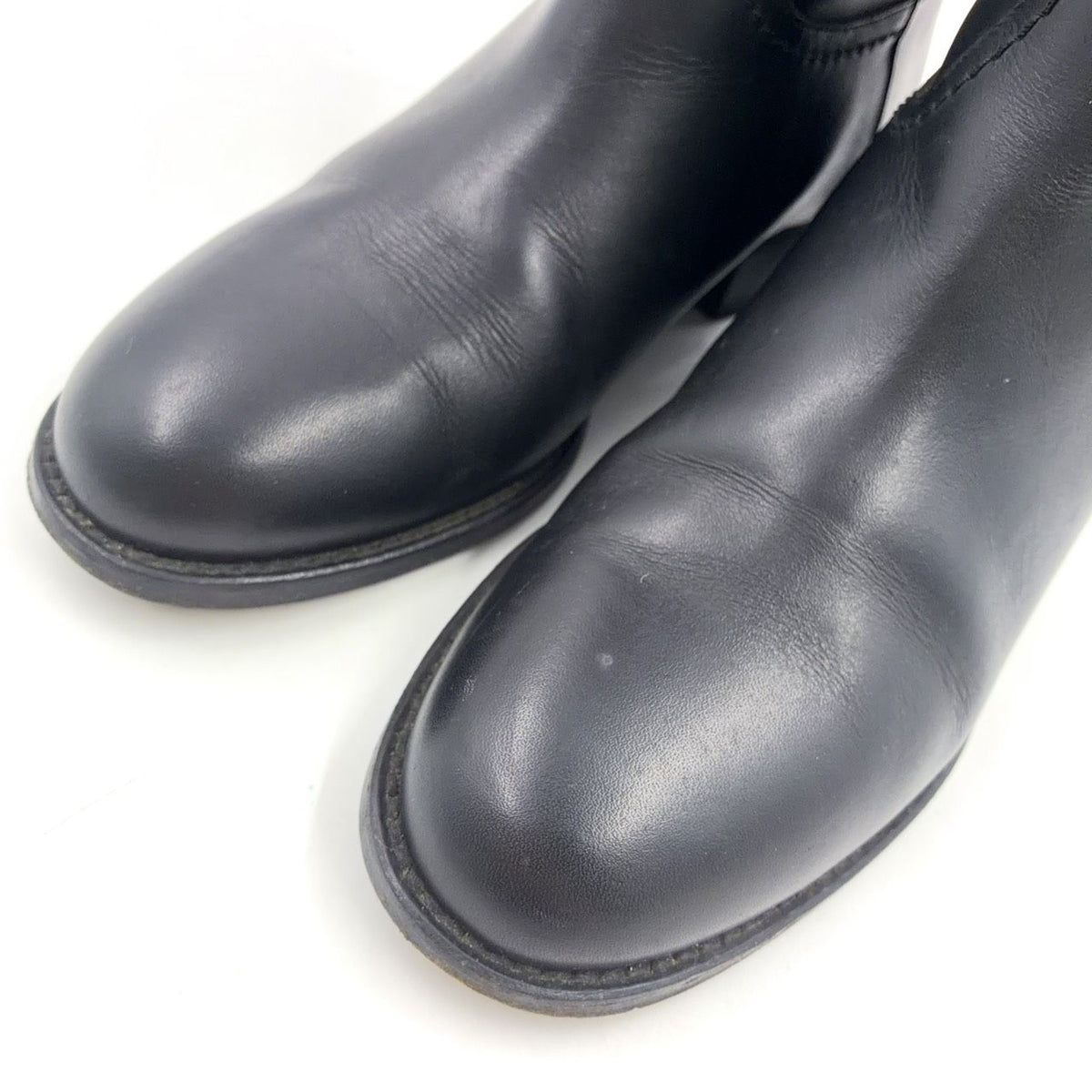 Chanel CC Logo Leather Black Boots — view 7