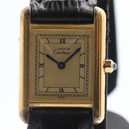 Cartier Must Tank Gold Dial Watch