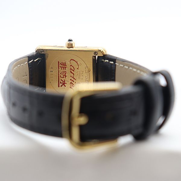 Cartier Must Tank Gold Dial Watch — view 4