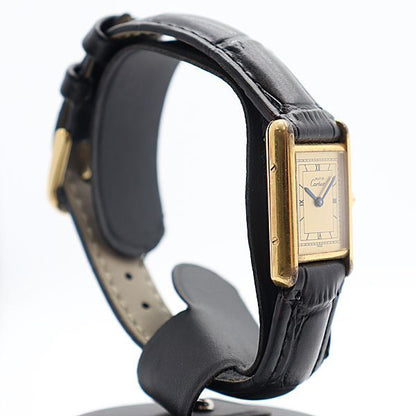 Cartier Must Tank Gold Dial Watch — view 2