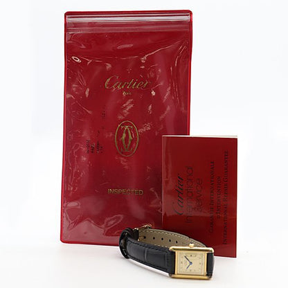 Cartier Must Tank Gold Dial Watch — view 5