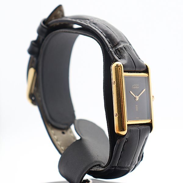 Cartier Must Tank Black Dial Watch — view 2