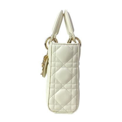 Dior Handbag les Didi Joy Bag Medium White Lambskin — view 4