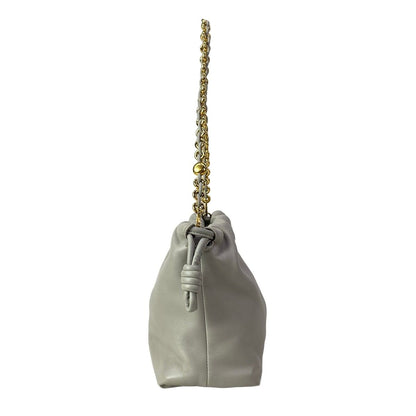 Loewe Shoulder Bag Flamenco Purse Medium Light Gray Chain — view 2
