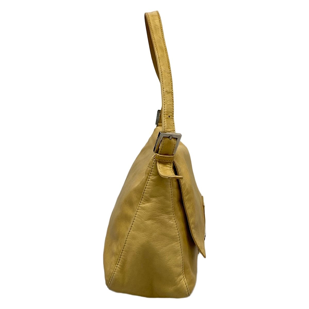 Fendi Shoulder Bag Mamma Bucket Beige Leather — view 2