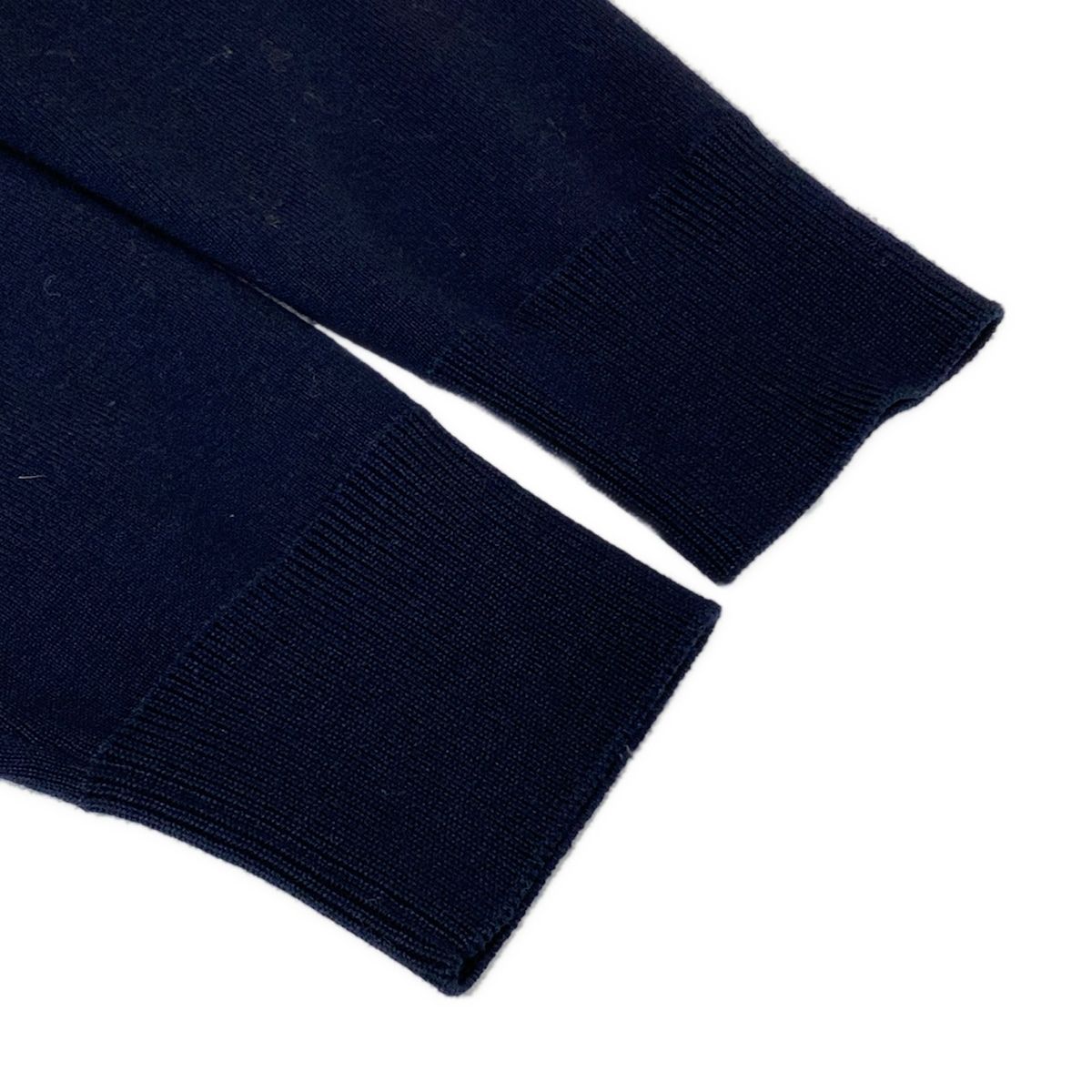 Moncler Jacket Cardigan Tricot Dark Navy Knit Paneled Zip Up Wool Down S — view 7
