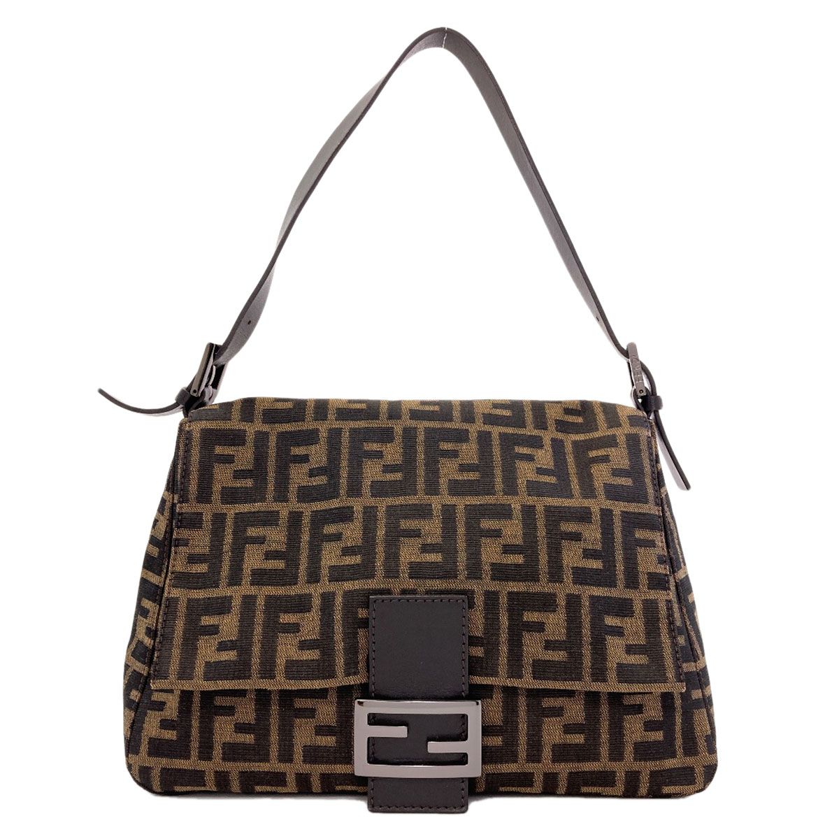 Fendi Zucca Pattern Mamma Bucket Shoulder Bag Canvas