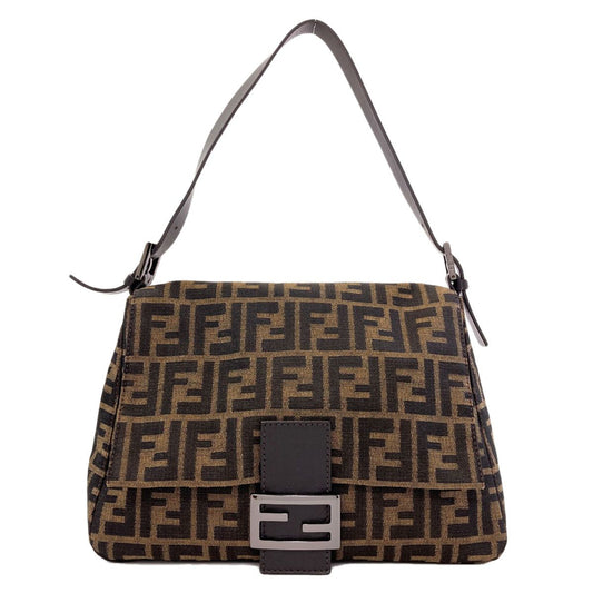 Fendi Zucca Pattern Mamma Bucket Shoulder Bag Canvas