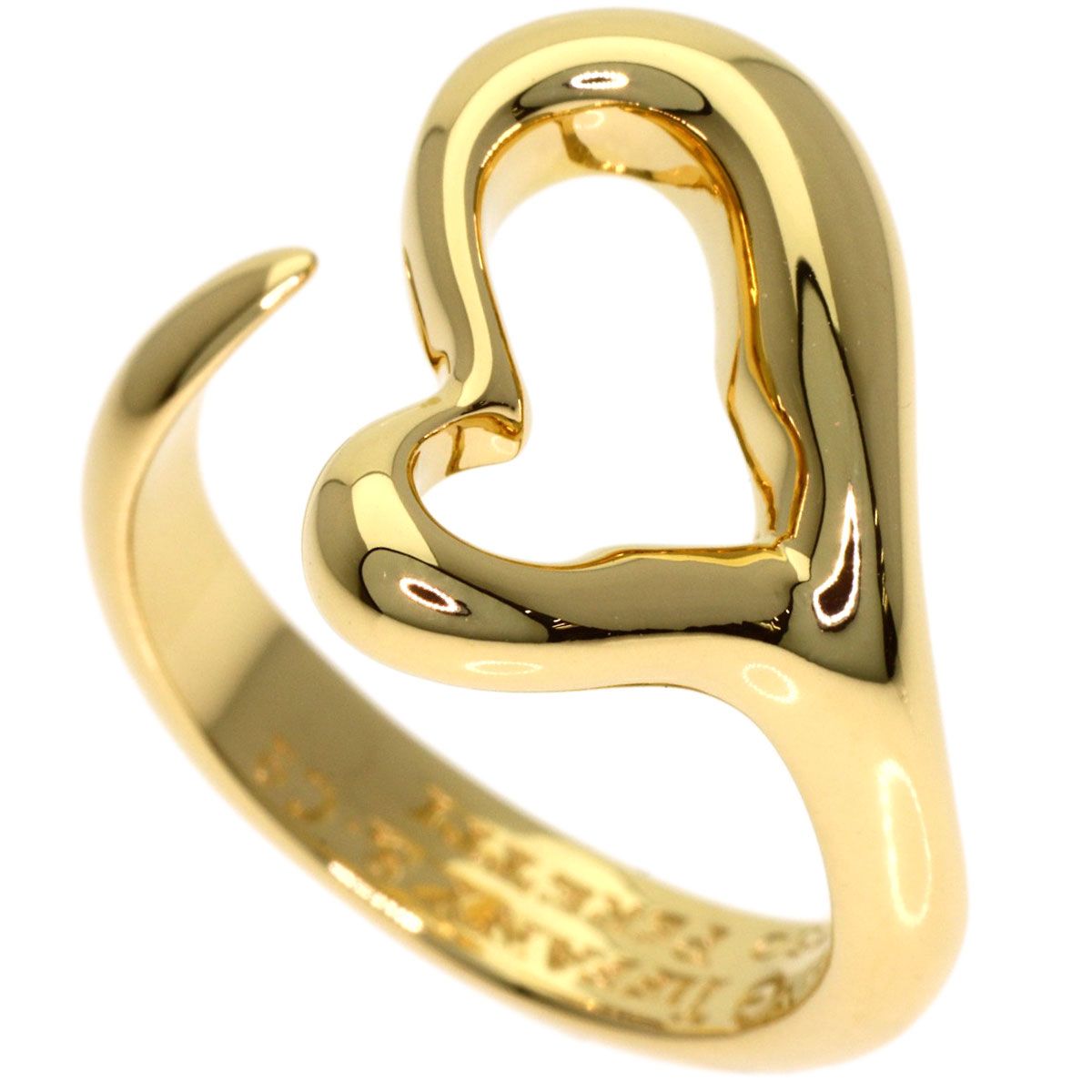 Tiffany & Co Open Heart Ring 18k Yellow Gold