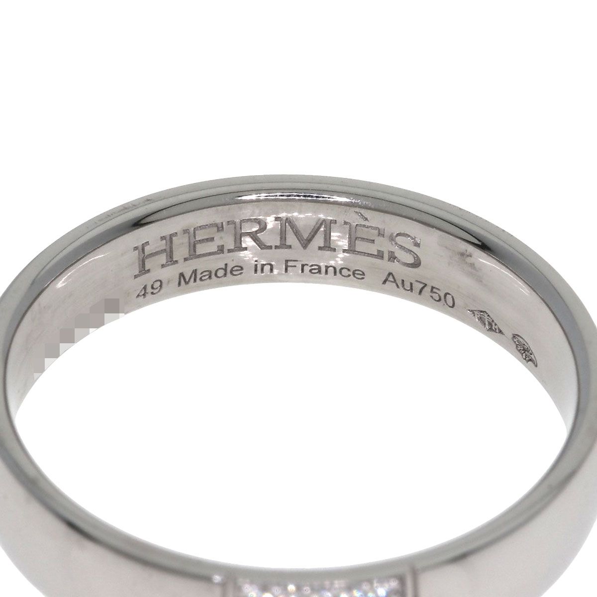 Hermes Ever Hercules Diamond 49 Ring 18k White Gold — view 5
