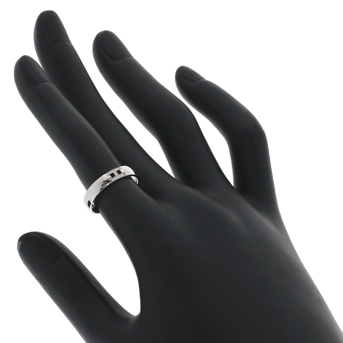 Hermes Ever Hercules Diamond 49 Ring 18k White Gold — view 6
