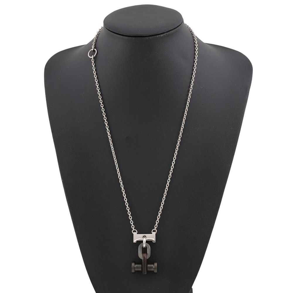 Hermes Necklace Mobile H Buffalo Horn Black — view 4