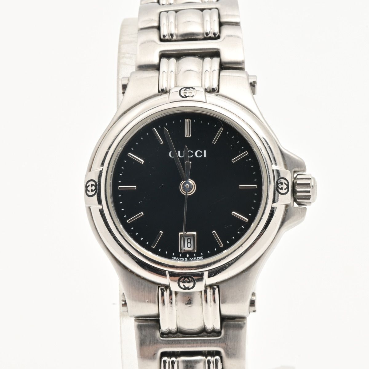 Gucci Watch Black Silver
