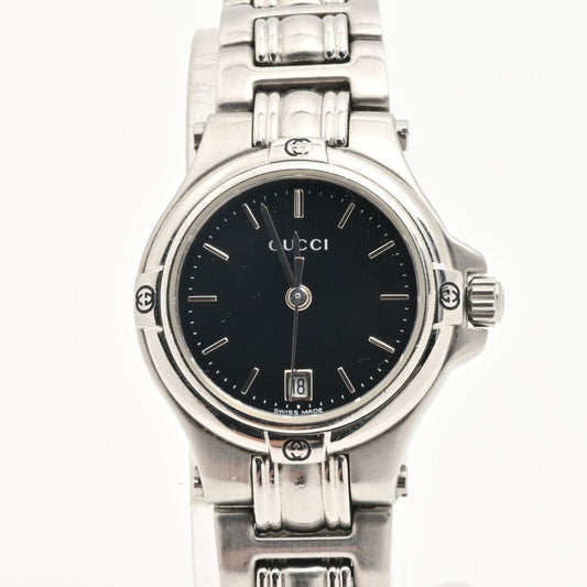 Gucci Watch Black Silver