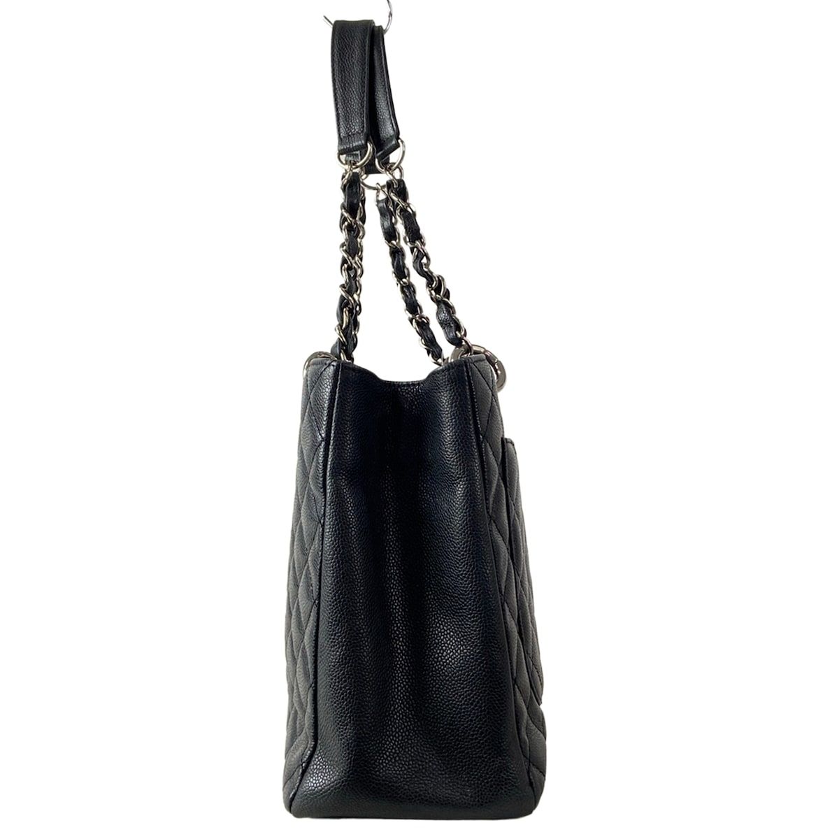 Chanel Tote Bag Grand Shopping GST Chain Black Jumbo CC Logo — view 4