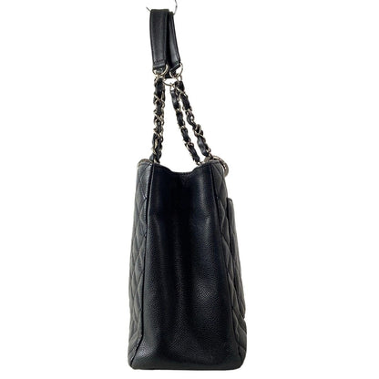 Chanel Tote Bag Grand Shopping GST Chain Black Jumbo CC Logo — view 4