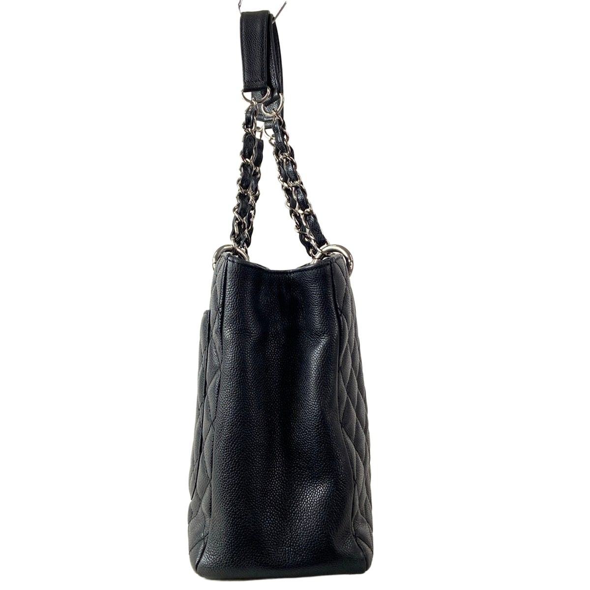 Chanel Tote Bag Grand Shopping GST Chain Black Jumbo CC Logo — view 2