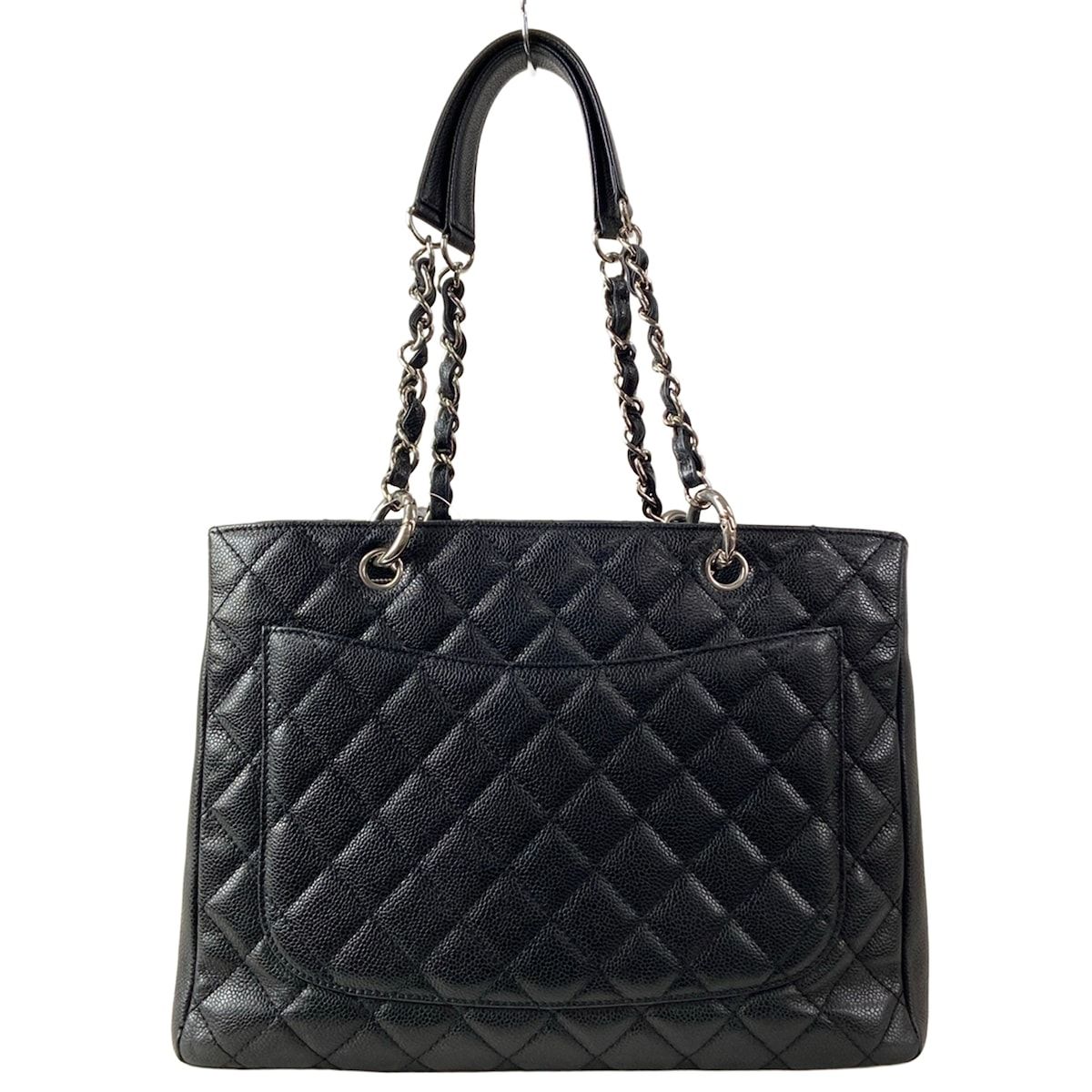 Chanel Tote Bag Grand Shopping GST Chain Black Jumbo CC Logo — view 3