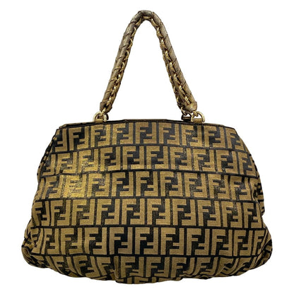 Fendi Tote Bag Zucca Pattern Gold — view 3