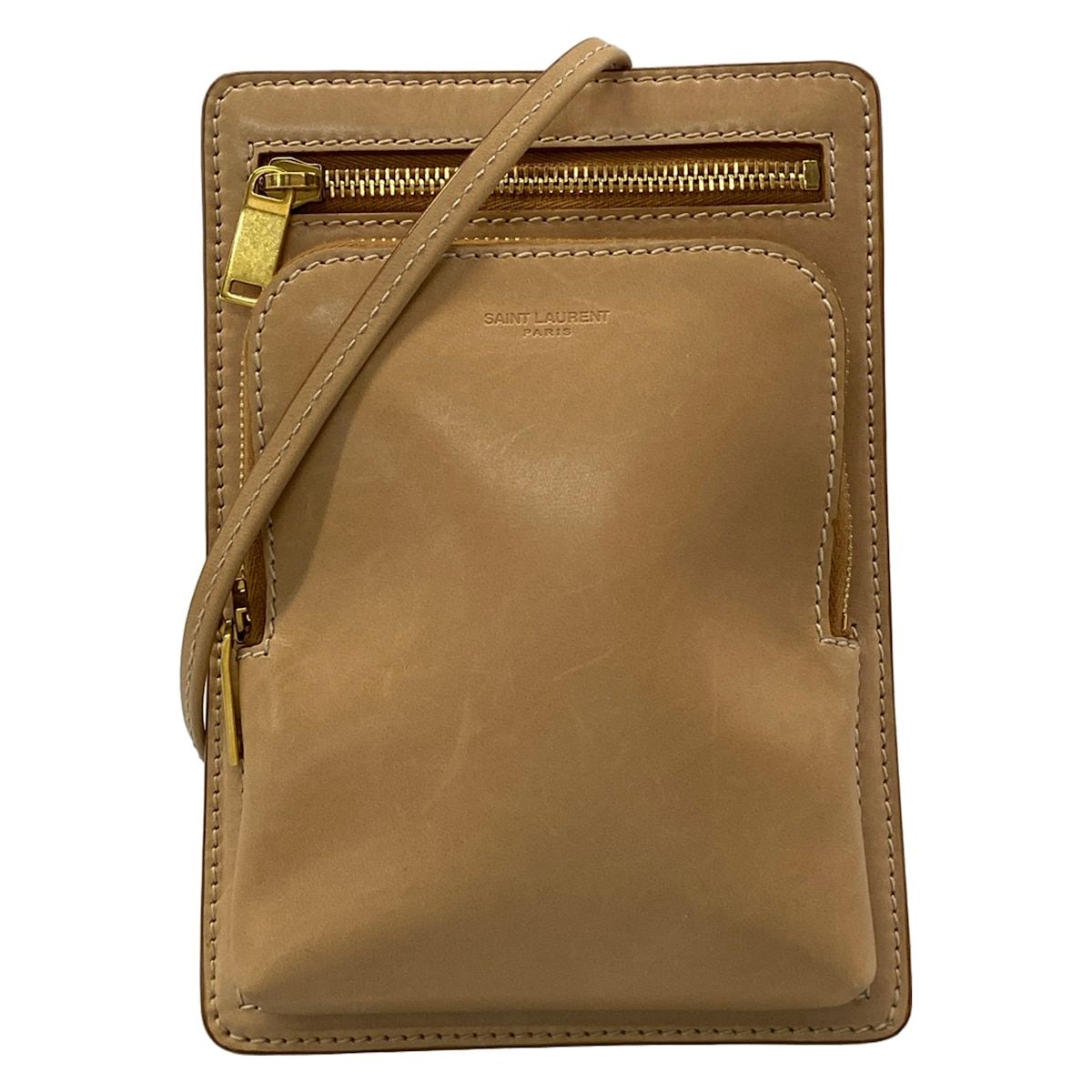 Saint Laurent Paris Bag Beige Leather